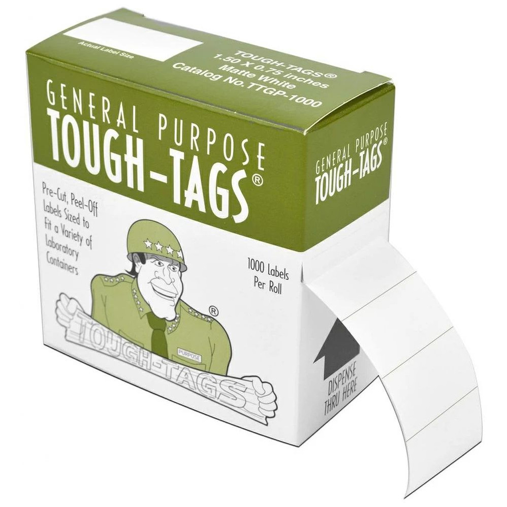 (89-147) ToughTag, R, White 1.50 x 0.75 1000 Labels/Unit