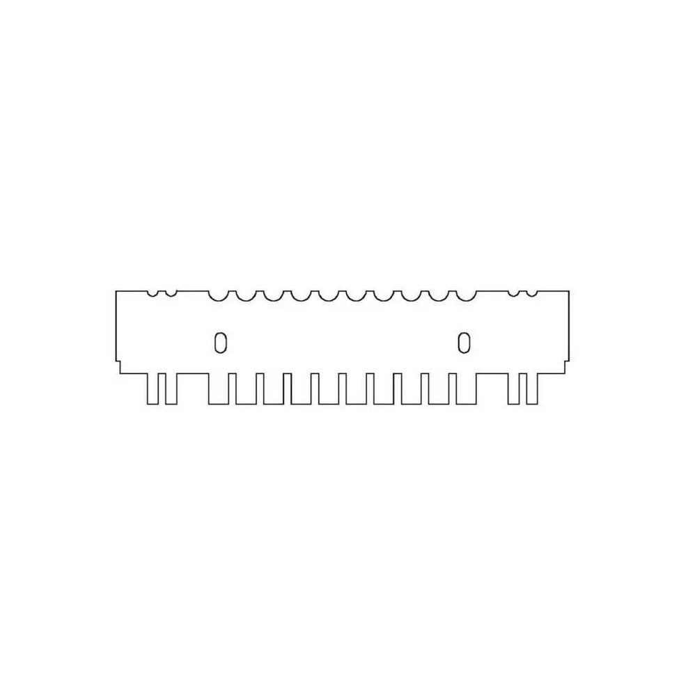 (45-102MC14W) 14 Tooth Comb, 2mm Thick 15 x 15cm Gel Box Accessory 1 Comb/Unit