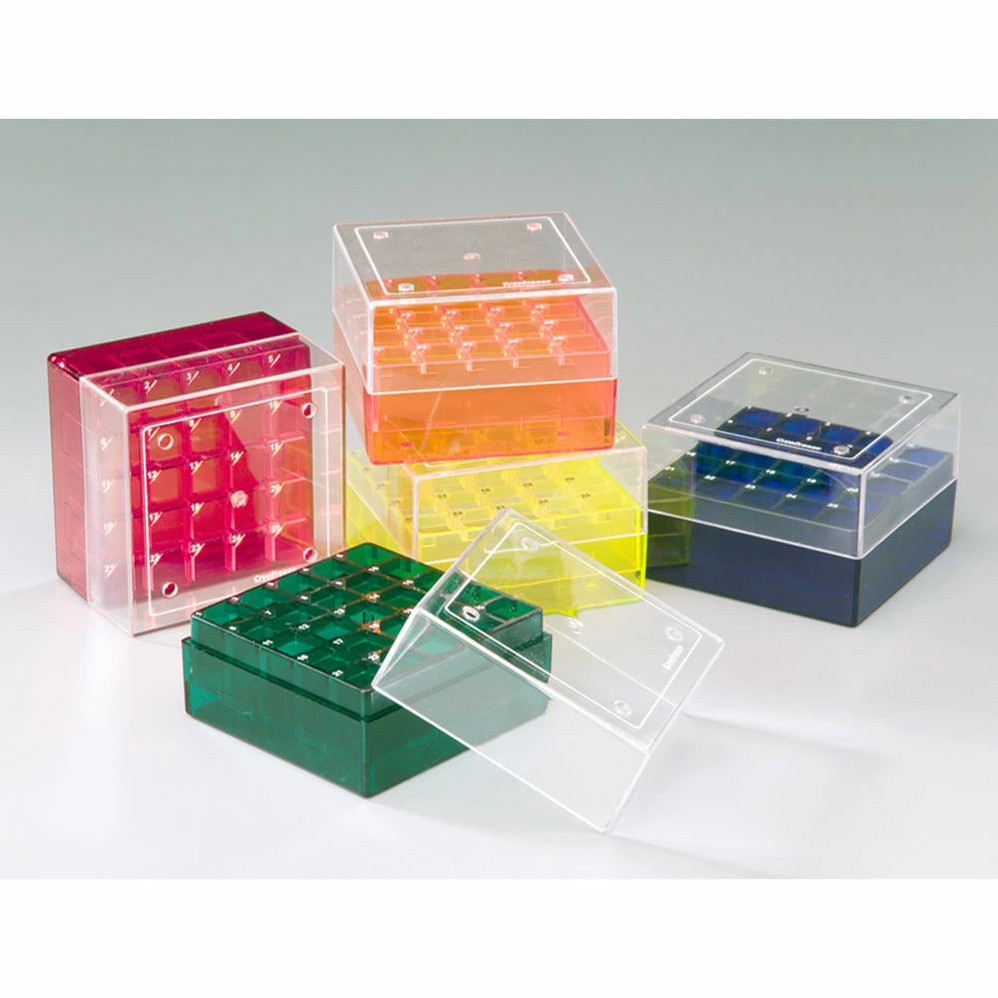 25-Place Cryo Box with Lid for 1-1.8ml Tubes