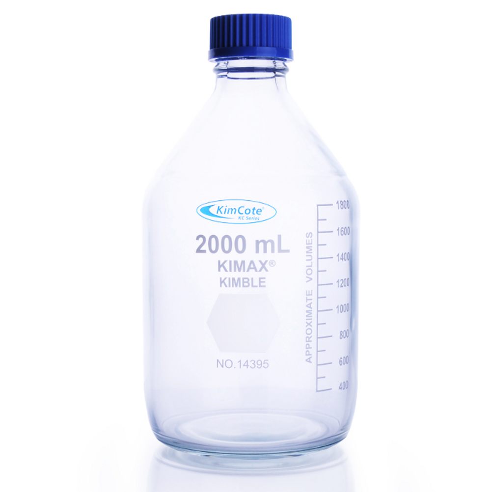 KIMBLE® KIMCOTE® GL45 Media Bottles, with Cap