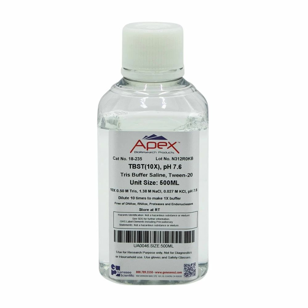 Apex TBST (TBS-Tween 20), 10X pH 7.6