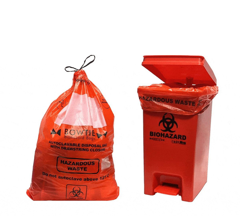 BowTie™ Biohazard Bags with Drawstring