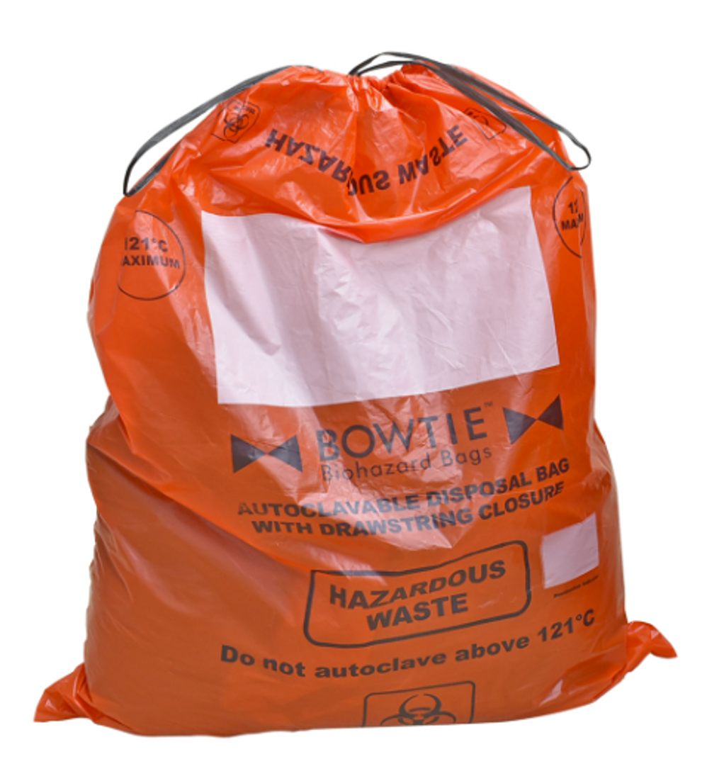 BowTie™ Biohazard Bags with Drawstring