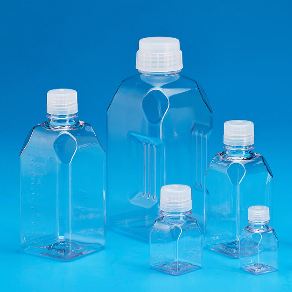 GenClone® Square Media Bottles, PETG