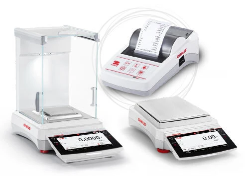 OHAUS Explorer balance and SF40A Impact Printer