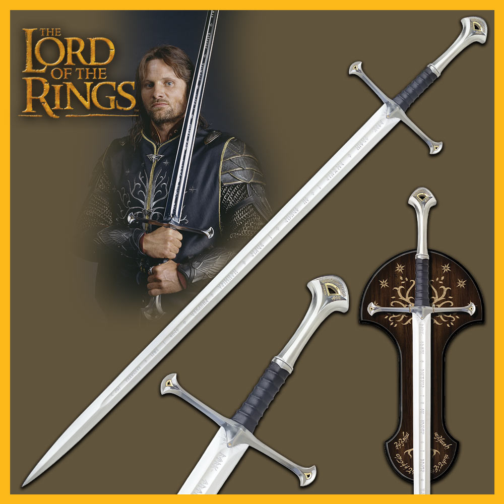 Anduril Sword of King Elessar with Wall Plaque
