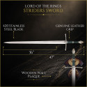 Sword of Strider - Lord of the Rings - Officially Licensed
