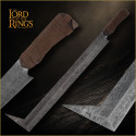 Uruk Hai Scimitar Sword - Lord of the Rings - High Carbon Steel Construction - Leather Wrapped - Wooden Grip