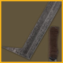 Uruk Hai Scimitar Sword - Lord of the Rings - High Carbon Steel Construction - Leather Wrapped - Wooden Grip
