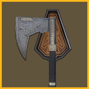Bearded Axe of Gimli | Lord of the Rings | Officially Licensed | Display Plaque