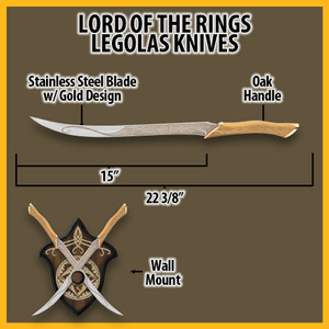 Fighting Knives of Legolas Greenleaf | Replica | Officially Licensed Fighting Knives of Legolas Greenleaf | Replica | Officially Licensed
