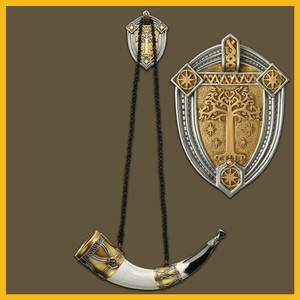 Horn Of Gondor | Lord of the Rings | Officially Licensed | Leather Strap | Wall Display