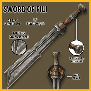 Fili's Sword Replica | The Hobbit | Officially Licensed