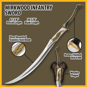 Mirkwood Infantry Sword - The Hobbit - Officially Licensed