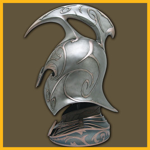 Rivendell Elf Helm with Stand - The Hobbit - Officially Licensed