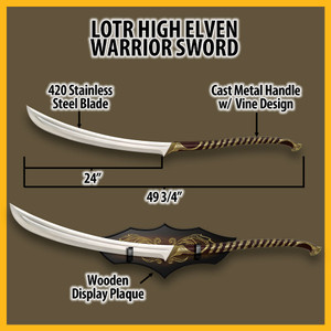 High Elven Warrior Sword | Lord of the Rings | Officially Licensed