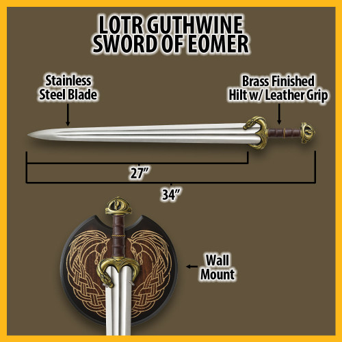 Guthwine Sword Of Eomer | Lord Of The Rings | Officially Licensed Guthwine Sword Of Eomer | Lord Of The Rings | Officially Licensed