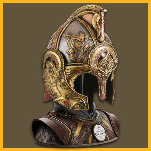 Helm Of King Theoden | Lord of the Rings | Officially Licensed | Wood Display Stand Helm Of King Theoden | Lord of the Rings | Officially Licensed | Wood Display Stand