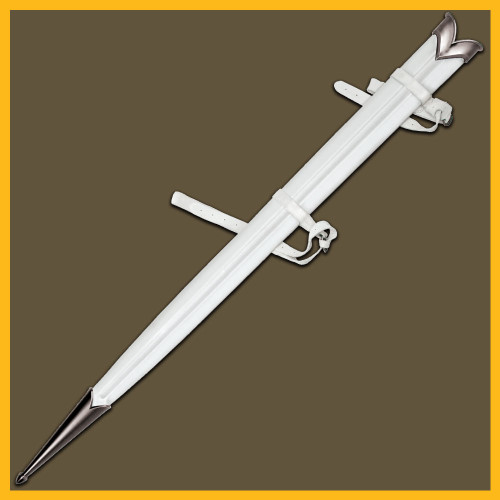 Glamdring White Scabbard | Lord of the Rings | Officially Licensed | Metal collar & tip