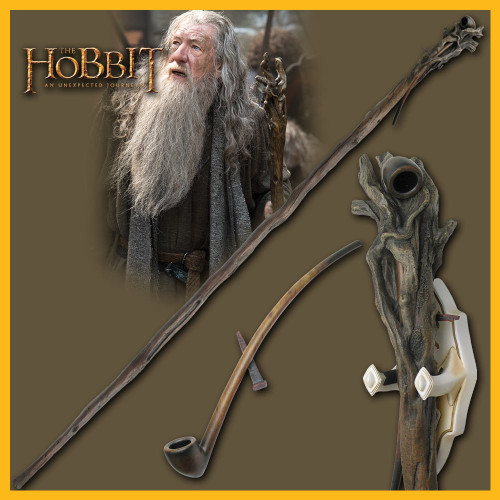 Gandalf The Grey Staff with Pipe | The Hobbit | Officially Licensed | Main