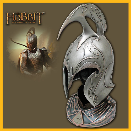 Rivendell Elf Helm with Stand - The Hobbit - Officially Licensed