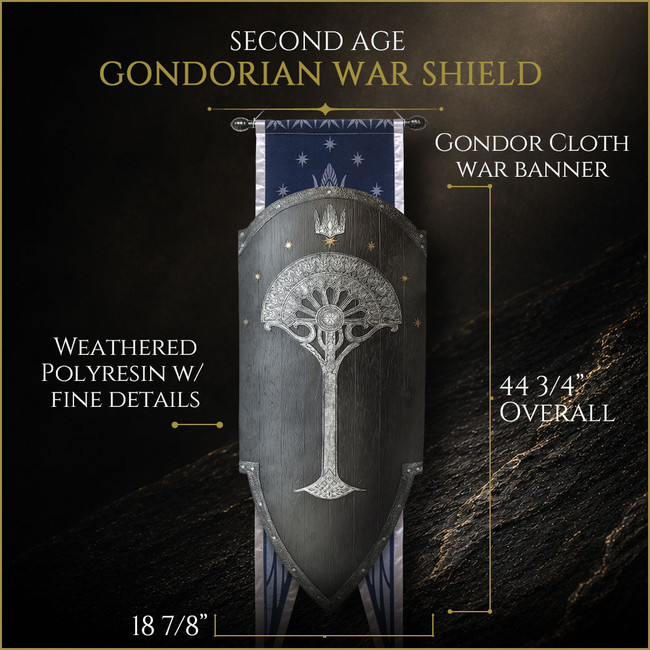 Gondorian War Shield | Lord of the Rings | Officially Licensed