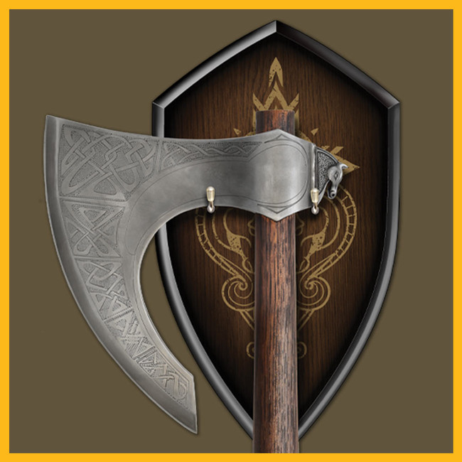 Rohan War Axe | Lord of the Rings | Officially Licensed | Display Plaque