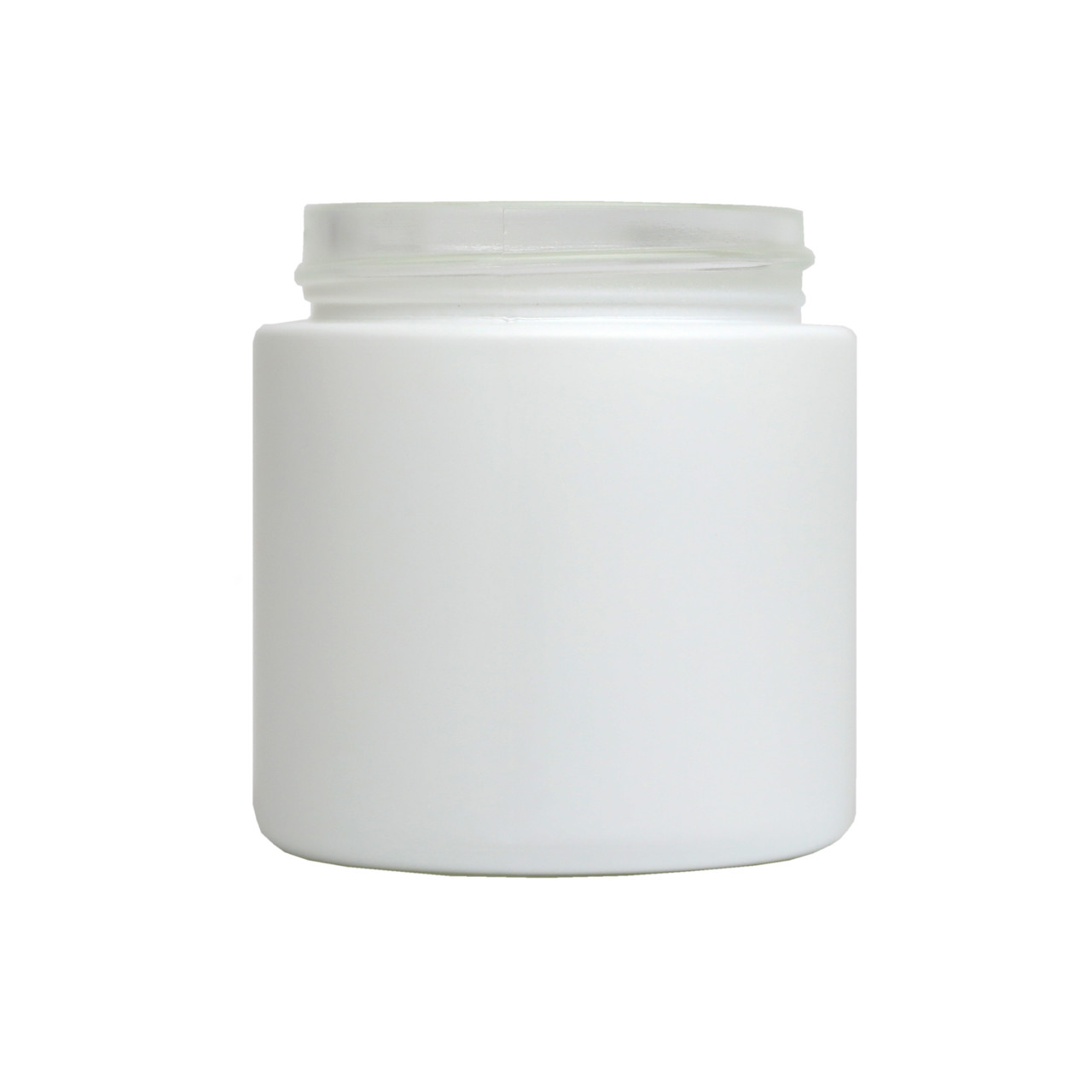 3 Ounce Clear Glass Jar - Child Resistant White Smooth Cap Custom Wedd