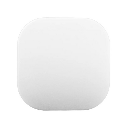 White matte cap with 3‑layer liner for 5 mL square Pollen Gear glass jars – bulk case, view from above