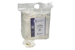 Bulk Reclaimed White T-Shirt Rags- 23 lbs. (Compressed) image