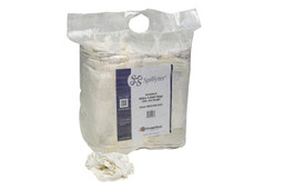 Bulk Reclaimed White T-Shirt Rags- 23 lbs. (Compressed) image