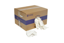 25lb. Box Reclaimed White T-Shirt Rags image