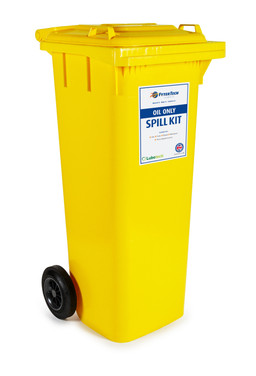 120L Oil Only Spill Kit- 2 Wheeled Bin image