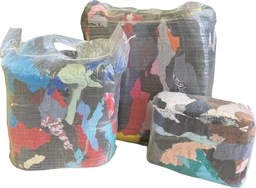 Bulk Reclaimed Mixed Color Fleece Rags- 47 lbs. (Compressed) image