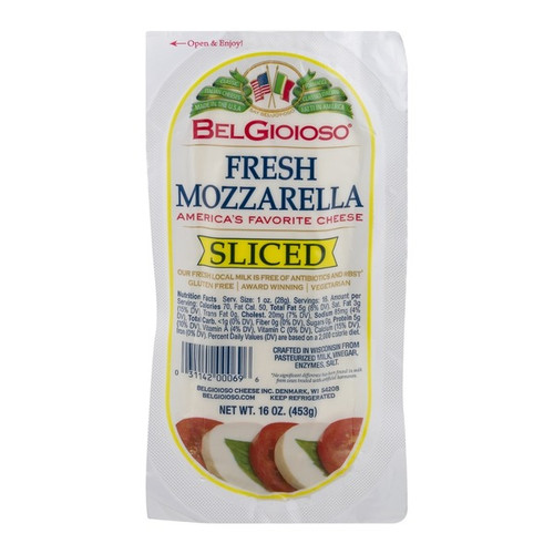 Fresh Mozzarella Sliced BelGioioso 16oz