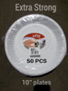 10" Extra Strong White Disposable Plate (50 Pieces)