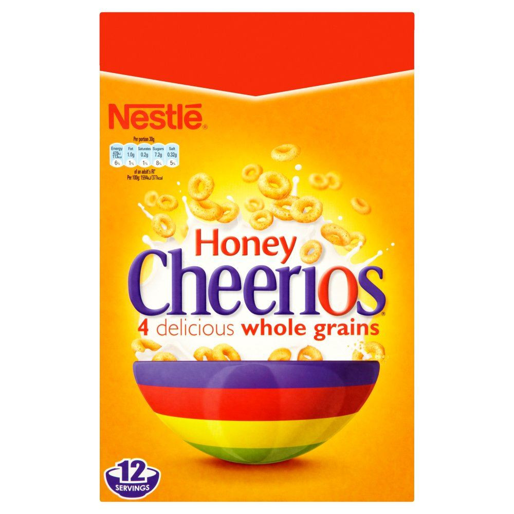 Nestle Honey Cheerios 375g Pack of 2 (375g x 2 Boxes)