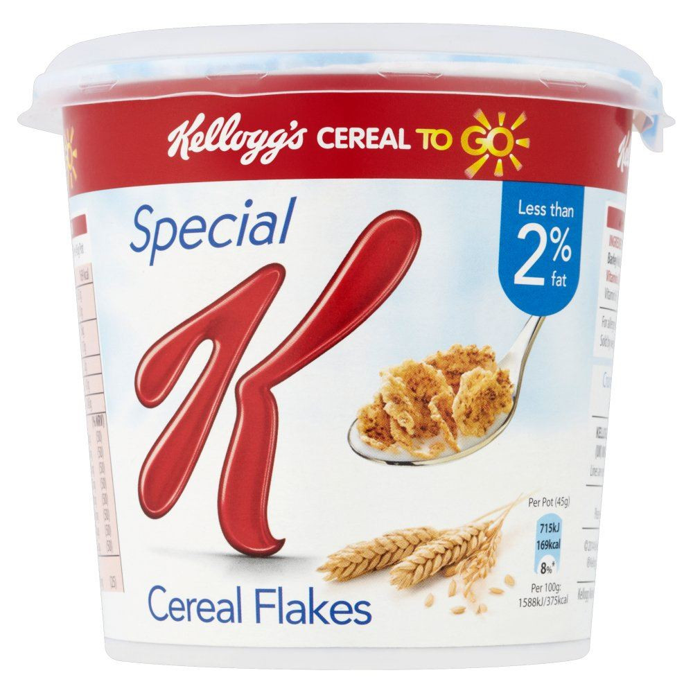 Kellogg's Special K Cereal Pots 45g Pack of 4 (45g x 4 Pots)