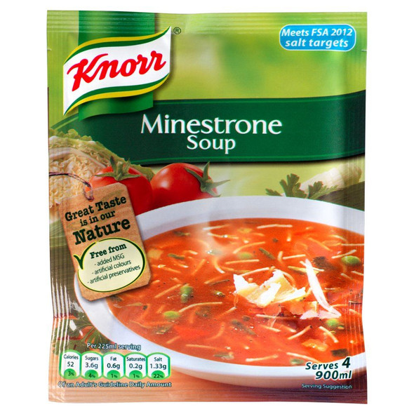 Knorr Minestrone Soup - 62g - Pack of 8 (62g x 8)