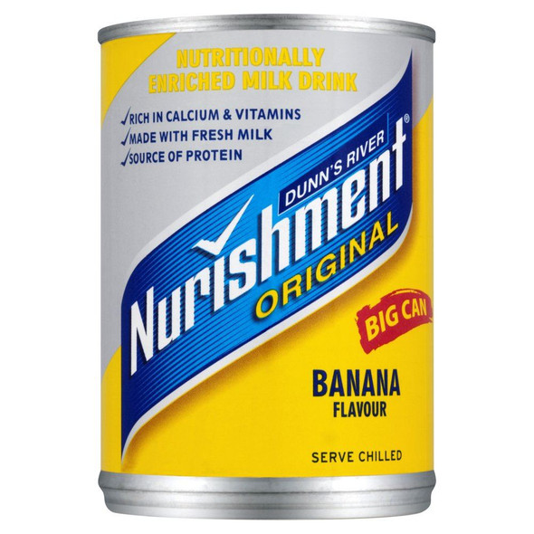 Dunn's River Nurishment Banana Flavour - 400g - Pack of 2 (400g x 2 Cans)