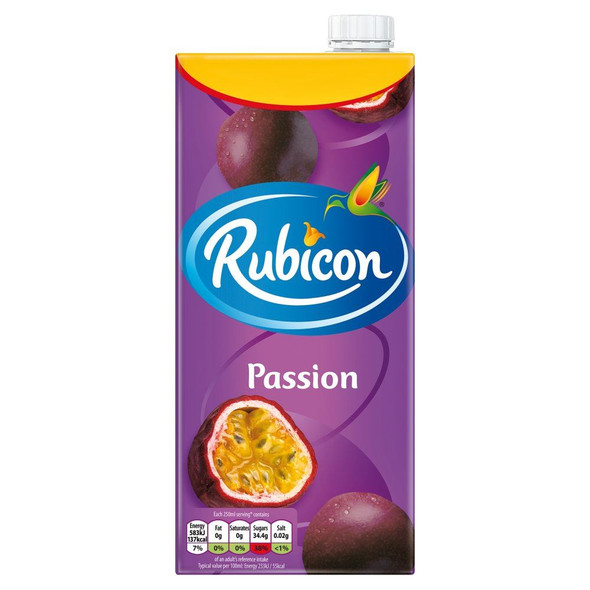 Rubicon Passion Fruit - 1ltr - Single Box (1ltr x 1)