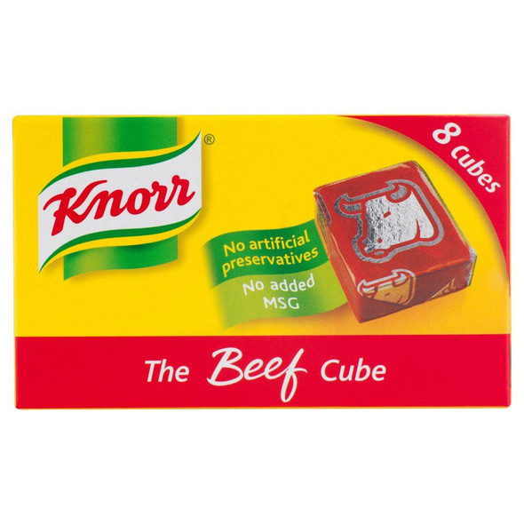 Knorr Beef Stock 8 Cubes - 80g - Pack of 8 (80g x 8)