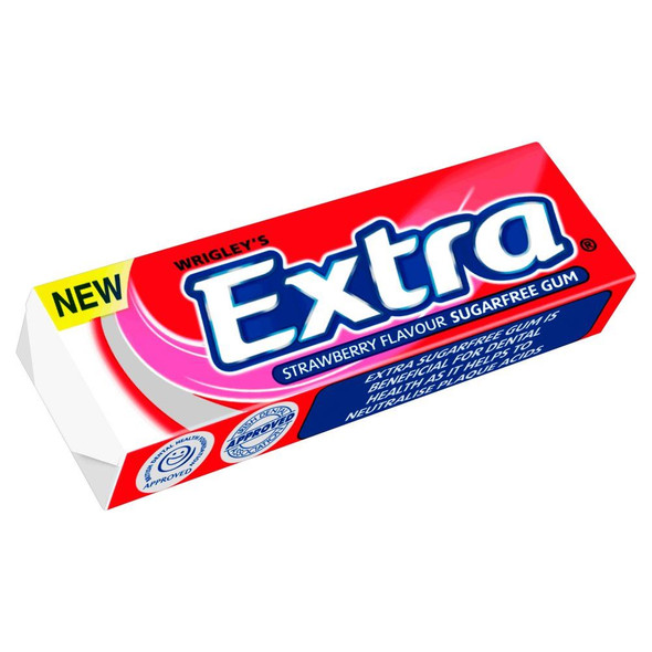 Wrigley's Extra Strawberry Flavour - 14g - Pack of 5 (14g x 5)