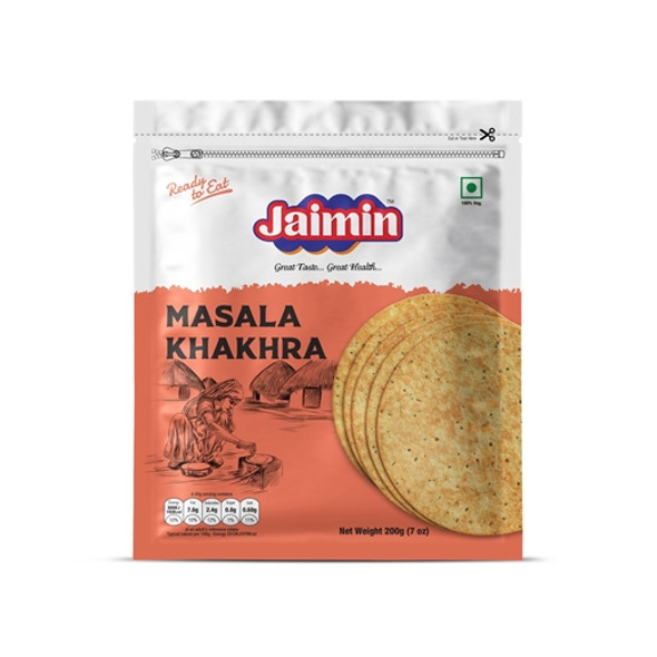 Jaimin Whole Wheat Masala Khakhra (mixed spices flavour wheat snack) 200g