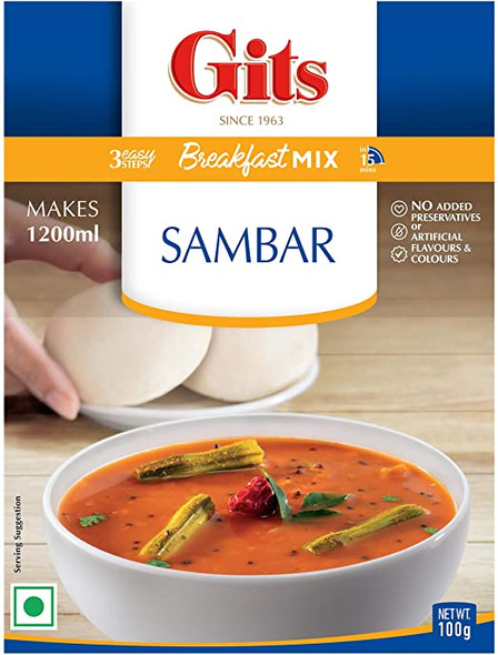 Gits - Sambar - (ready to cook savory indian curry dry mix) - 100g