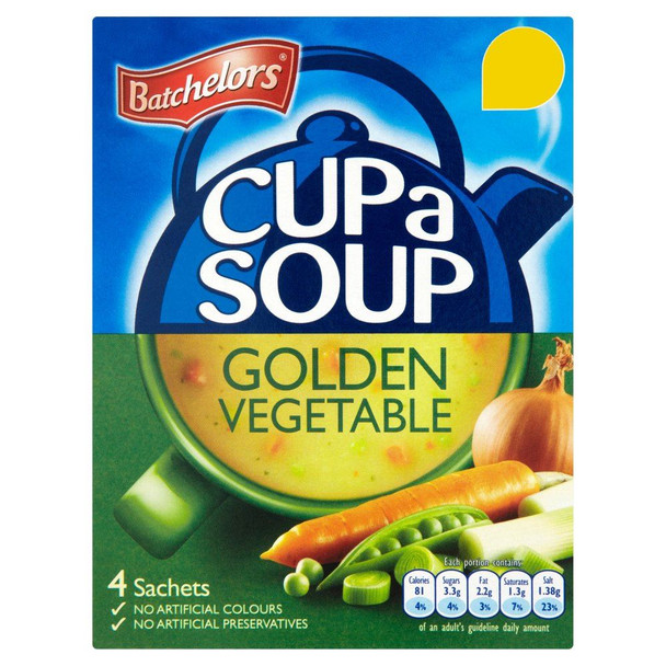 Batchelors Cup A Soup Golden Vegetable - 82g - Pack of 2 (82g x 2)