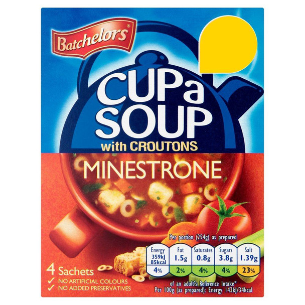 Batchelors Cup A Soup Minestrone - 94g - Pack of 2 (94g x 2)