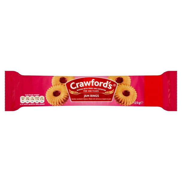 Crawfords Jam Rings - 125g