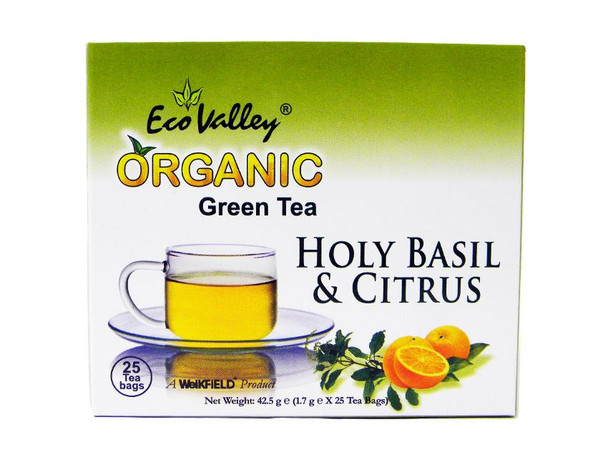 Eco Valley Organic Green Tea - Holy Basil & Citrus - 42.5g