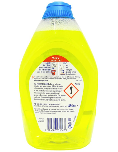 Flash Liquid Gel - Crisp Lemon Scent All Purpose Cleaner *MEGA PACK* - 885ml